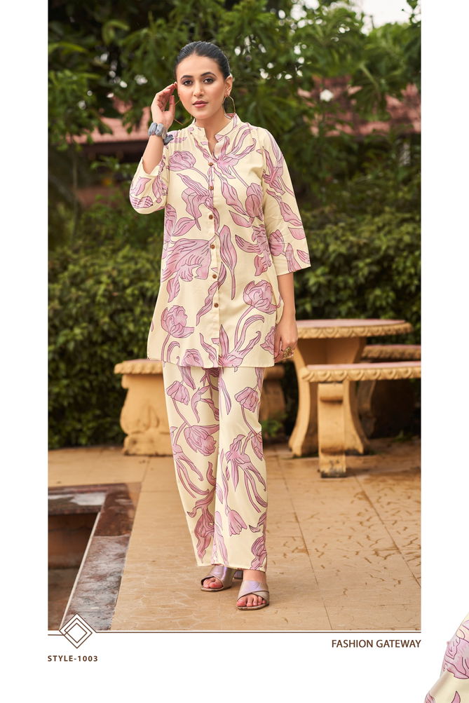 Tips And Tops Fashion Beats Rayon Printed Western Cord Set Wholesale Market
